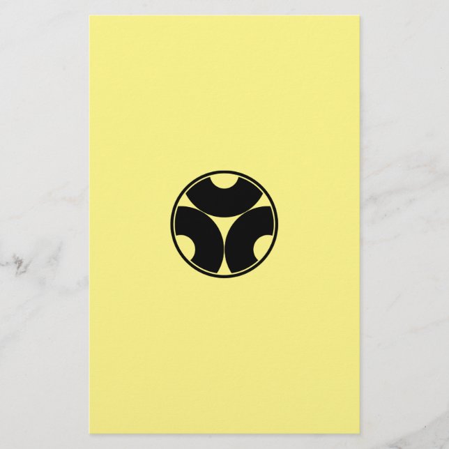Papelaria Olho de cobra trissecado em círculo de linha, pape (Frente)