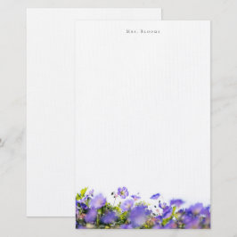 Papelaria (One sided) Elegant floral Personalized Stationery