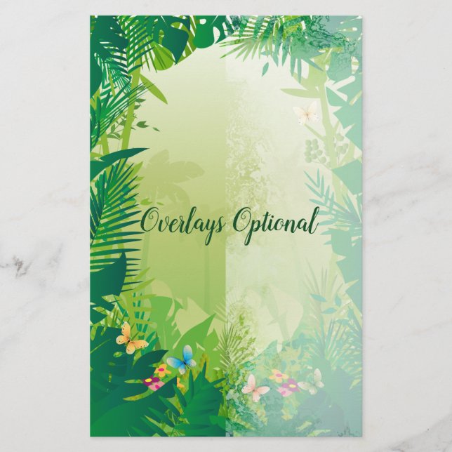 Papelaria Opções de Papel de Carta Selva 1 (Frente)