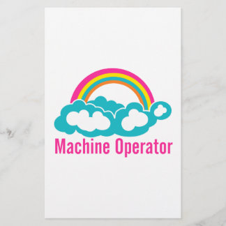 Papelaria Operador de Máquina Cloud Rainbow