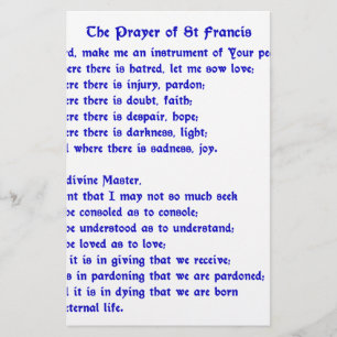 Papelaria Oração de St Francis