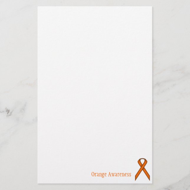 Papelaria Orange Standard Ribbon por Kenneth Yoncich (Frente)