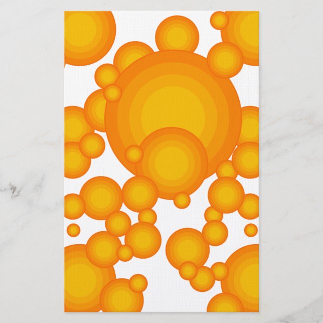 Papelaria Oranger 70 estilhaçando círculos como bolhas (Frente)