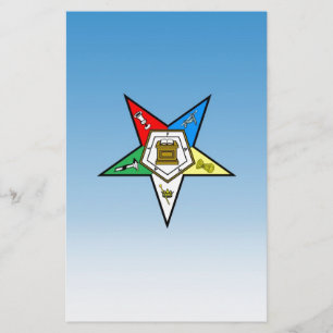 Papelaria Ordem de OES do azul oriental da estrela