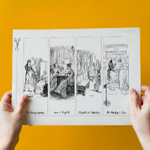 Papelaria Orgulho e Preconceito: Jane Austen Paper Bookmark