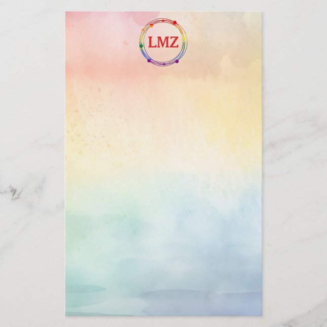 Papelaria 🏳️ ‍ 🌈 Orgulho gay Personalizado 💌 Geométrico (Frente)
