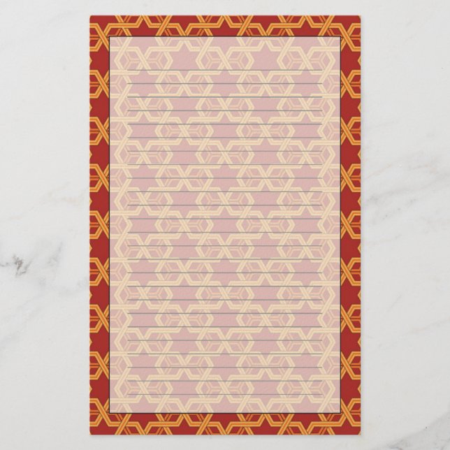 Papelaria Ornamento geométrico à moda (Frente)