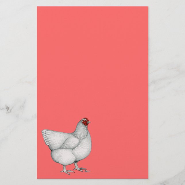 Papelaria Orpington White Hen (Frente)