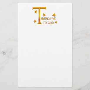 Papelaria Os obrigados estão em Deus (com folhas coloridas d