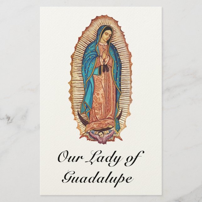 Papelaria Our Lady of Guadalupe Miraculous Tilma Fine Art (Frente)