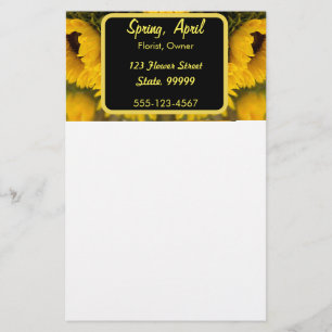 Papelaria Ouro quente Sunflower Personalizado