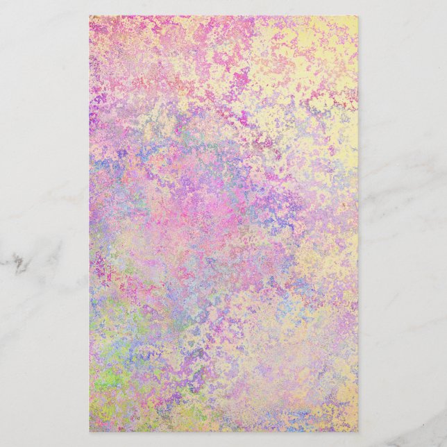 Papelaria Ouro roxo e textura rosa (Frente)