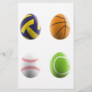 Papelaria ovos de Páscoa desportivos