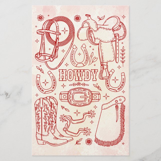 Papelaria Pacote Texas Cowboy (Frente)
