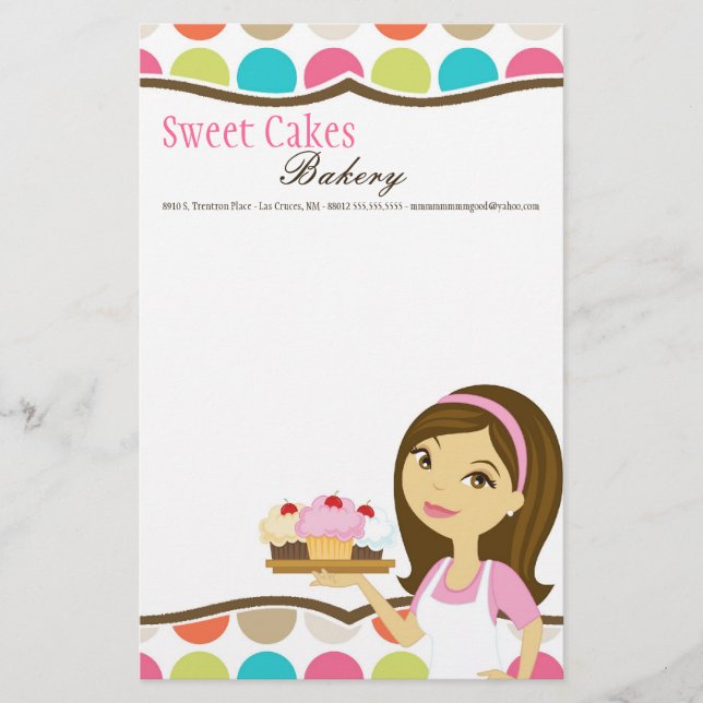 Papelaria - padaria Brunette Baker Cup Bakes Baker (Frente)