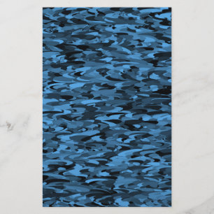 Papelaria Padrão Abstrato Azul Preto