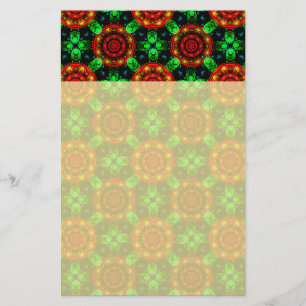 Papelaria Padrão Abstrato Floral Moderno Boho Elegante #504