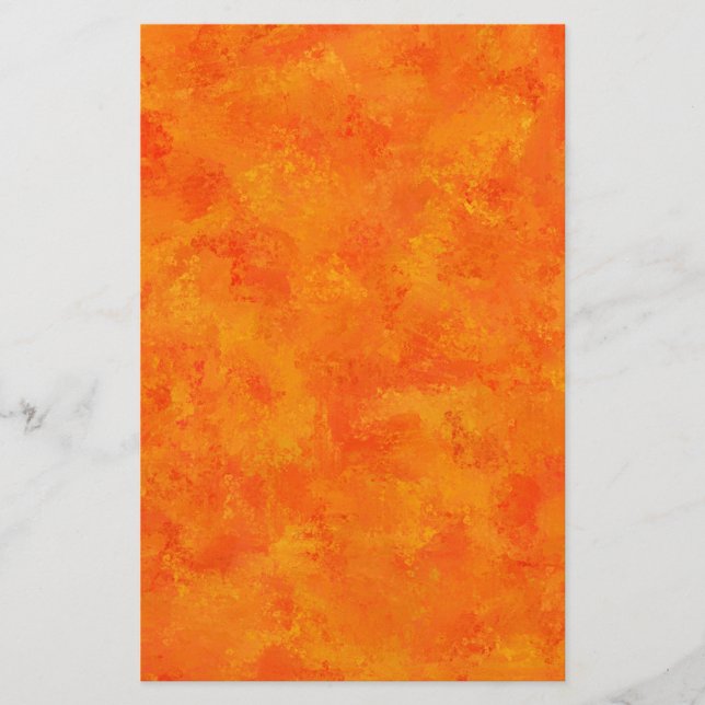 Papelaria Padrão Abstrato Laranja (Frente)