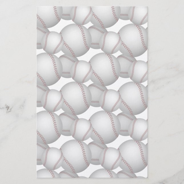Papelaria Padrão Baseballs (Frente)