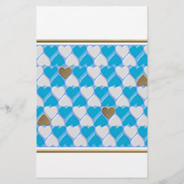 Papelaria Padrão bávaro azul e branco.