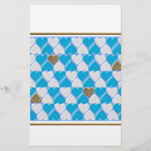 Papelaria Padrão bávaro azul e branco. (Frente)