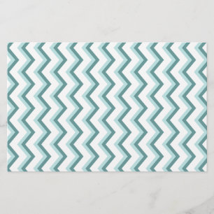 Papelaria Padrão Chevron ZigZag em verde-minúsculo