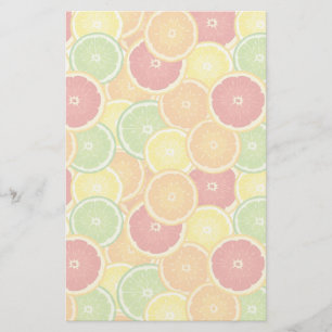 Papelaria Padrão com frutas de citros