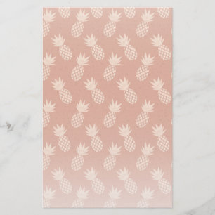 Papelaria Padrão de ananás tropical Terracotta e Peach