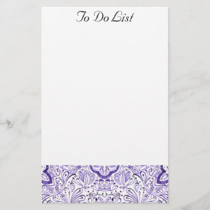 Papelaria Padrão De Aquarela Roxo Arbella Para Fazer Notepa