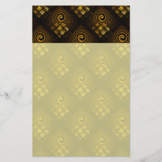 Papelaria Padrão de Arte Abstrata Boho Elegante Moderno Dour