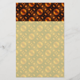 Papelaria Padrão de Arte Abstrata Boho Moderno Elegante Dour