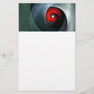 Papelaria Padrão de Arte Moderna Abstrato de Roteiro Vermelh