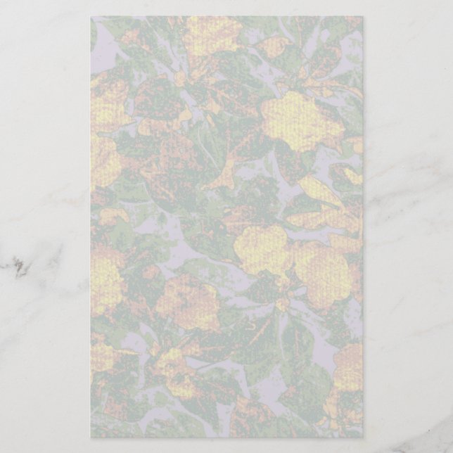 Papelaria Padrão de camuflagem de flores amarelas (Frente)