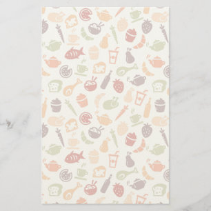 Papelaria Padrão de comida