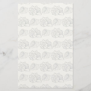 Papelaria Padrão de Conchas Decorativas