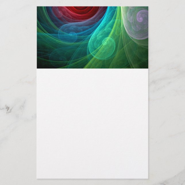 Papelaria Padrão de cor de Abstrato de arte flexível de temp (Frente)