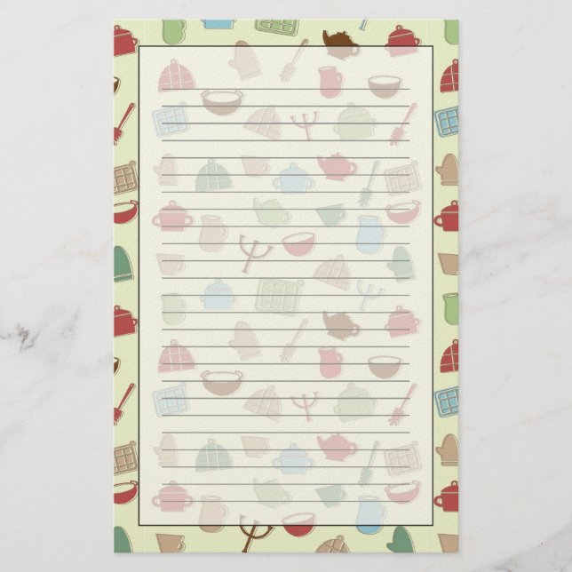 Papelaria Padrão de cozinha (Frente)