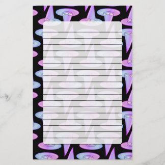 Papelaria Padrão De Desenho Azul Roxo De Feiticeira De Casca