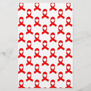 Papelaria Padrão de Faixa Vermelha