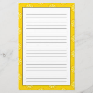 Papelaria Padrão de fatias de abacaxi amarelo