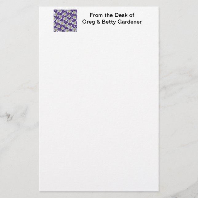 Papelaria Padrão de Flor Columbina (Frente)