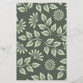 Papelaria Padrão de Flores de Mola