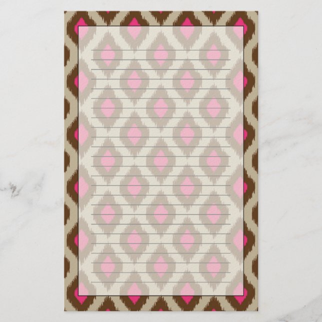 Papelaria Padrão de ikat moderno (Frente)