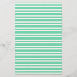 Papelaria Padrão de Listras Brancas Aquamarine
