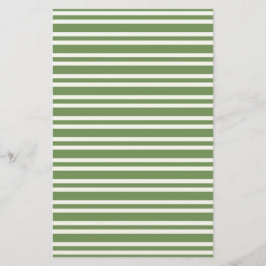 Papelaria Padrão de Listras Brancas Verdes