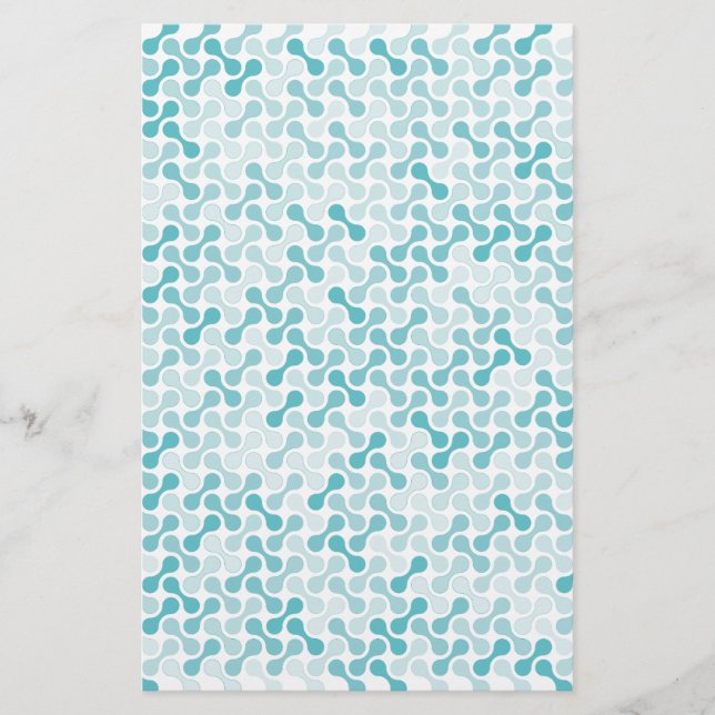 Papelaria padrão de metabola azul (Frente)