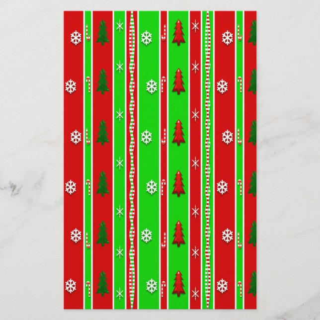 Papelaria Padrão de Papel de Natal (Frente)