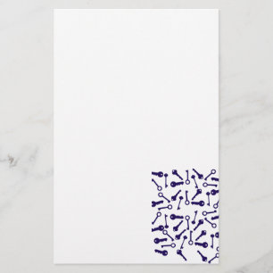 Papelaria Padrão de Produto Azul Chave