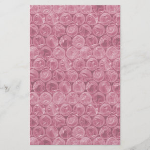 Papelaria Padrão de quebra de bolha rosa