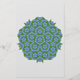 Papelaria Padrão de Rhombus Penrose Verde e Azul